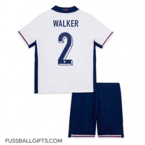 England Kyle Walker #2 Fußballbekleidung Heimtrikot Kinder EM 2024 Kurzarm (+ kurze hosen)